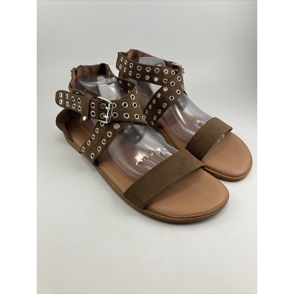 NEW Torrid Brown Extra Wide Eyelet Gladiator Sandals Size 10.5WW